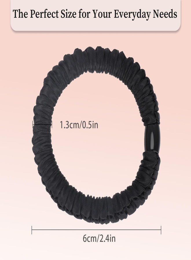 JessLab No Damage Satin Scrunchies, No Crease Hair Ties for Women, Gentle on Fine & Curly Hair, Sleeping, Party, 10-Piece - Image 2